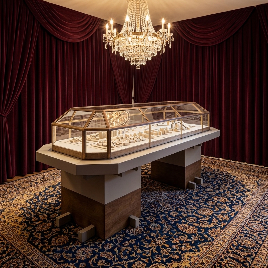 European-Style High-Transparency Glass Jewelry Display Case with LED Lighting Island Display Cabinet