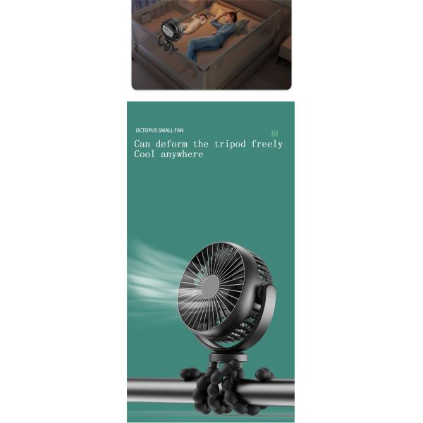 Handheld Mini Personal Fan Versatile USB Rechargeable Baby Stroller Fan for Household