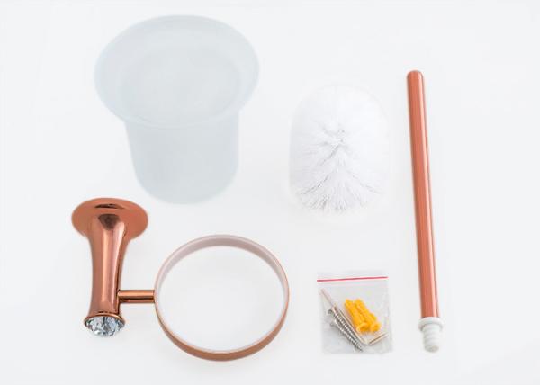 Alumínio de zinco e acessórios de banheiro de cristal escova de banheiro e suporte Design moderno