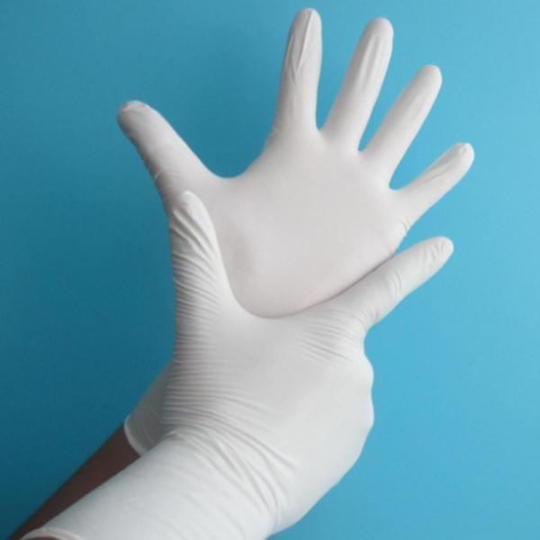 Чистая комната Водостойкие перчатки ESD белые нитрильные экзаменационные перчатки