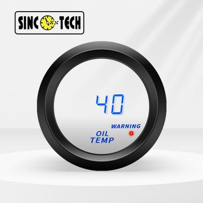 Sinco Tech 6115B Plastic 2”Oil Temp Gauge Meter Auto Mobile Led Display White Screen