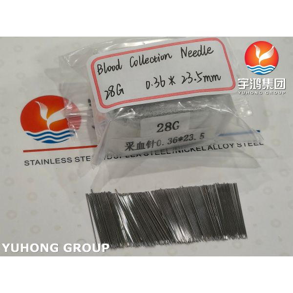 28G 23.5MM SUS304 Stainless Steel Blood Lancet For Blood Sampling , Tri-Bevel Solid Tip