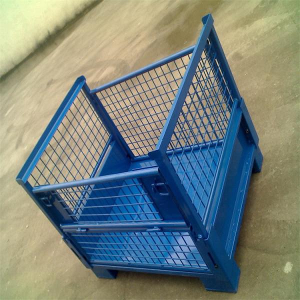 Collapsible Warehouse Stacking Racks Foldable Heavy Duty Metal Pallet Bins