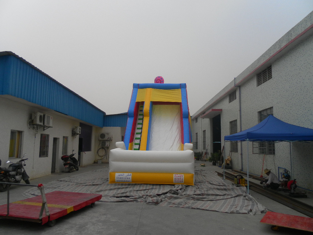 Wholesale Price Custom Durable PVC 0.55mm Inflatable Bounce House with Water Slide/Inflatable Pool Slide for Party Rental Using