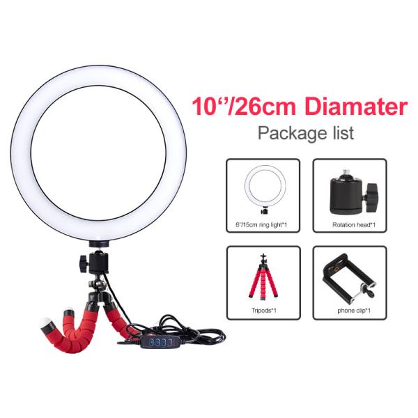 Selfie Oval Beauty Fill Light 5W USB Stepless Dimmable Lamp With Mirror Live Stream