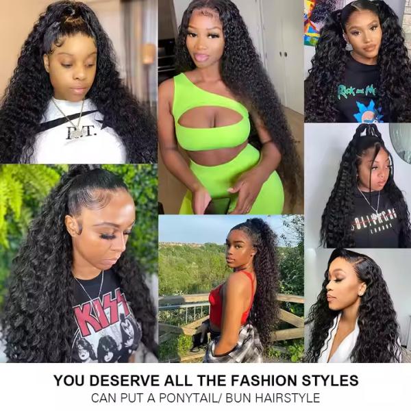 Deep Wave 13x4 13x6 HD Lace Front Human Hair Wig Brazilian Curly Preplucked Wig
