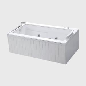 Multifunctional White Jetted Jacuzzi Bathtubs Spa Massage Corner Acrylic
