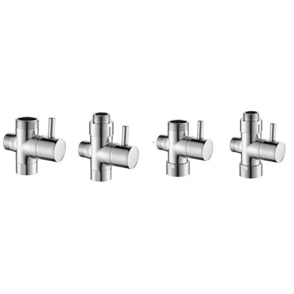 Brass Shower Diverter Valve T Adapter 100g Weight 3Mpa Working Pressure