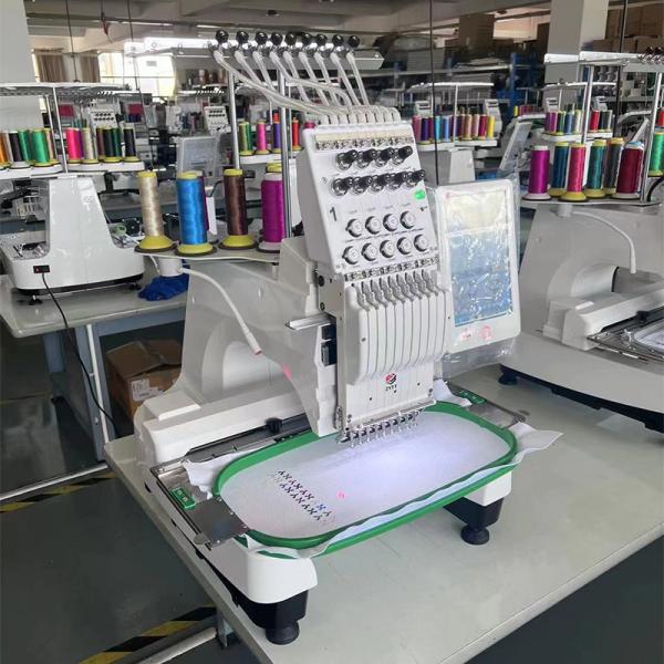 Two 2 Head T Shirt And Hat Embroidery Machine 15 Needles Commercial