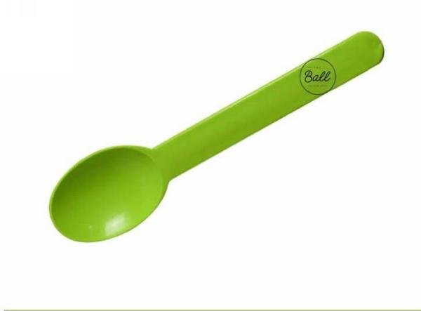 Colheres plásticas biodegradáveis com logotipo, colher do gelado do Pla do serviço do gelado