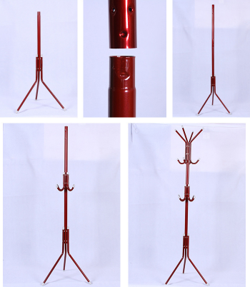 Round Tube 10kg Steel Clothes Hanger , Three Tier Steel Pipe Clothes Rack