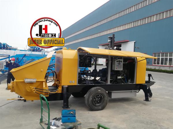 HBT40m3/H 50m3/H 60m3/H 80m3/H Concrete Trailer Pump For Concrete Pumping Work