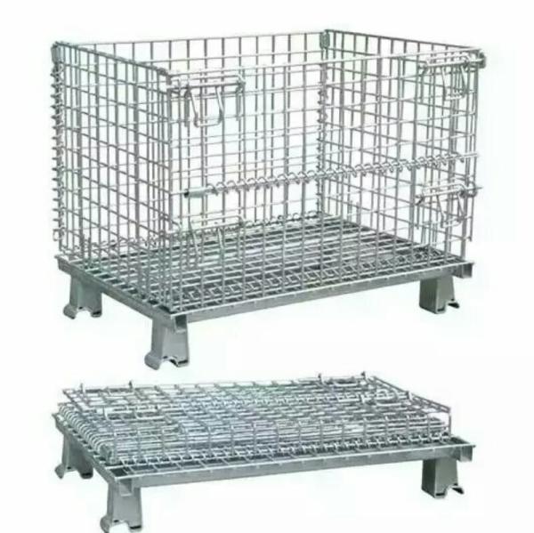 Hot Dip Galvanized Steel Wire Mesh Storage Cage For Transport 1000 X 800 X 840mm