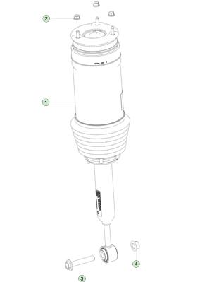 Rear Adaptive Air Spring Module Right Hand 1027067-00-D Aluminum