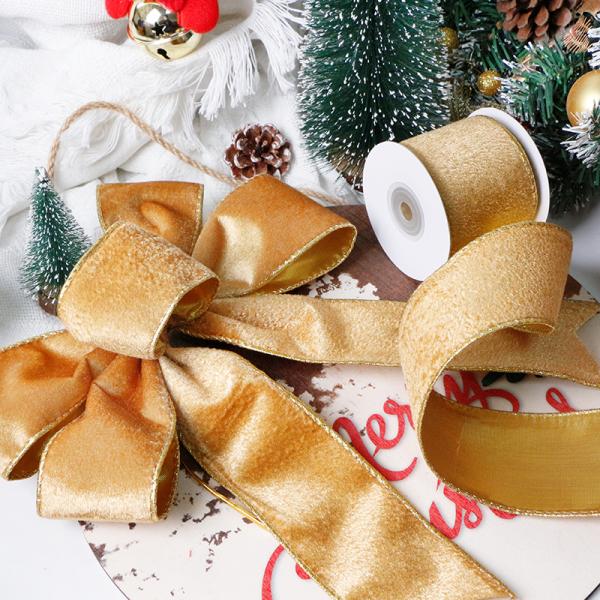 Бархатная проволочная лента для подарочных пакетов и украшений для вечеринок Фиолетовая черная лента