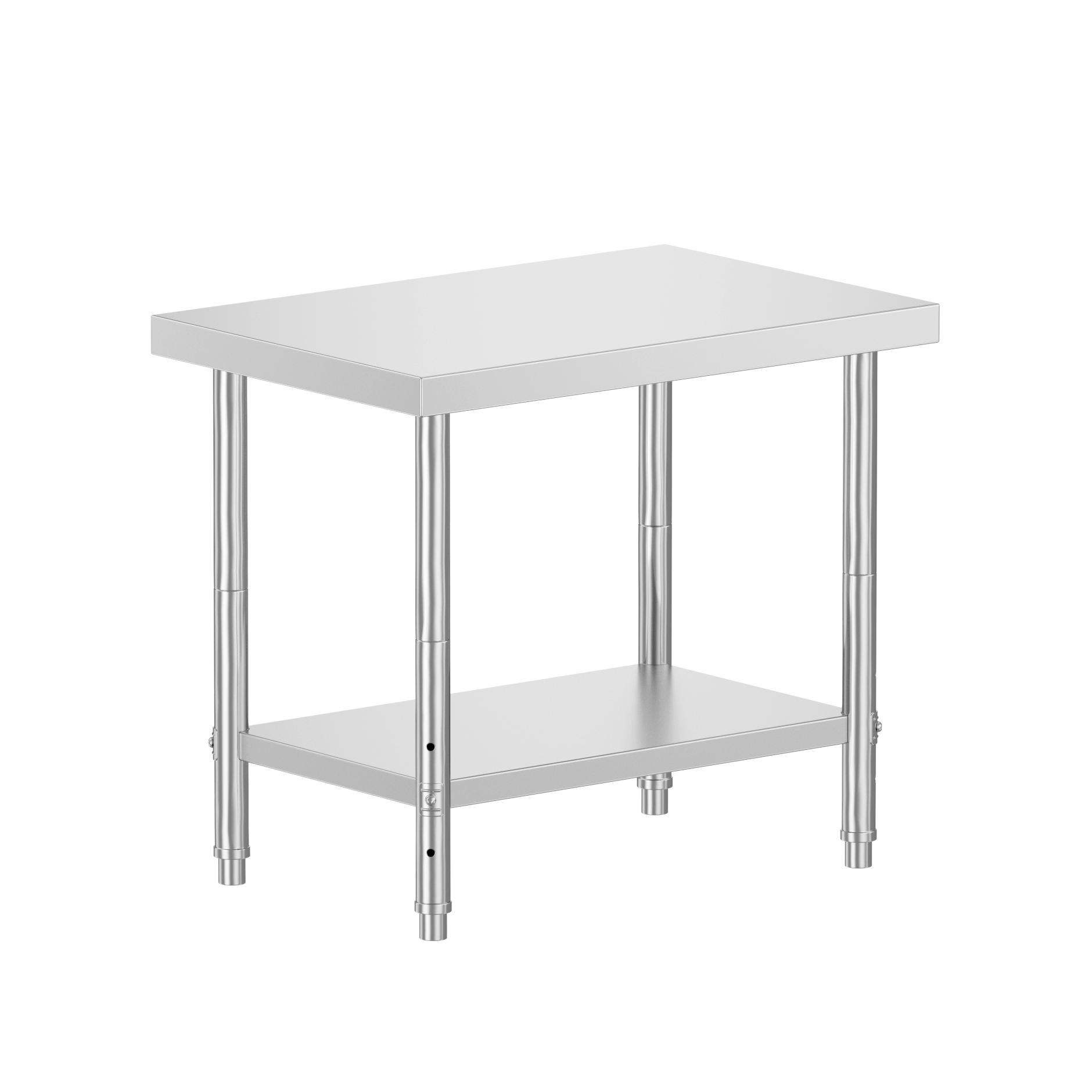500kg Load Capacity 304 Stainless Steel Double-layer Commercial Work Table and Kitchen Worktable