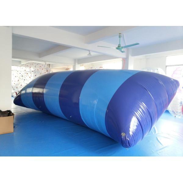Blue Heat sealing 7m * 3m Digital Printed Inflatable Water Blob For Aqua Park