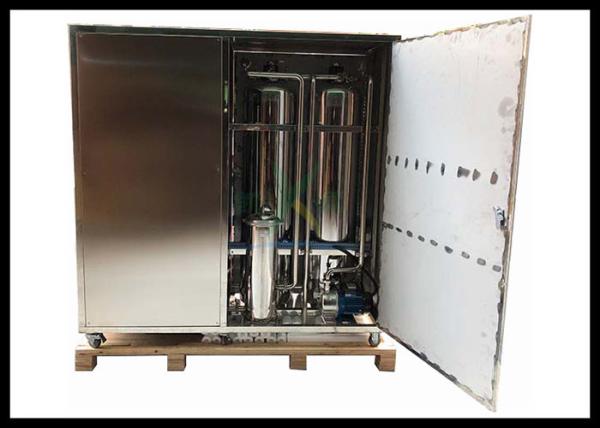 SS304 Fully Close Reverse Osmosis Equipment Water Purifier Plant With Wheel Easy Moving