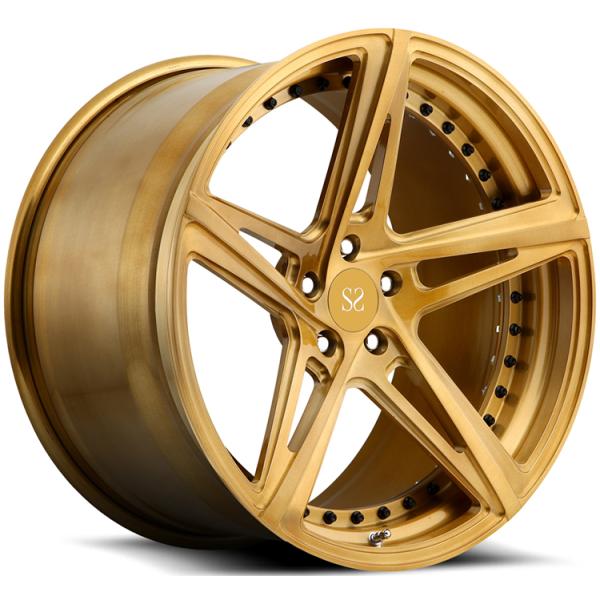 2PC For Rolls-Royce Cullinan Wheels Golden Luxurious 20 21 22 23 24 Inch Aluminum Alloy Custom A6061 T6 Forged Rims