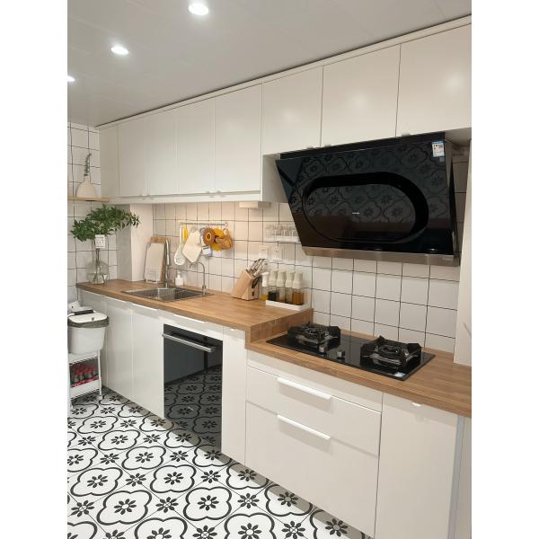 Painted Kitchen Cabinet Set For Effortless Maintenance for Apartment