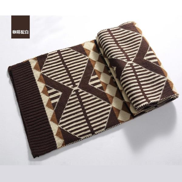 Multicolor  Fashionable winter knitting scarf patterns 100% acrylic  men scarves