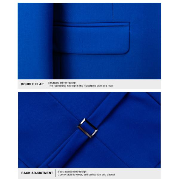 Formal Clothes Suits for Men Powder Blue Polyester Viscose Fabric 2-Piece Office Wear