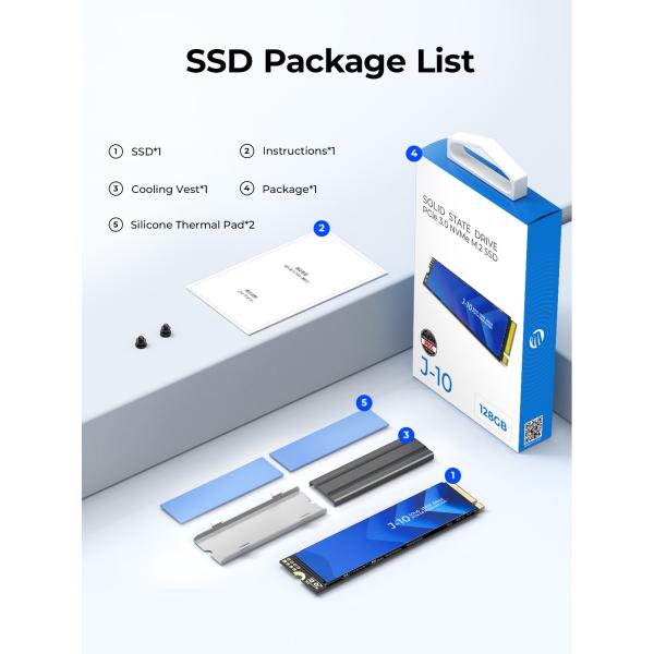 Высокая емкость 128G SSD Хранение -40°C до 85°C Скорость чтения до 1800 МБ/с