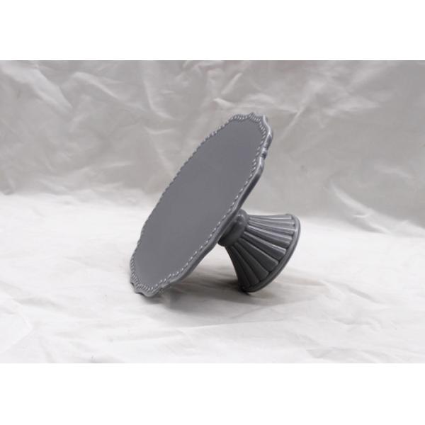 11 Inch Diameter Gray Ceramic Cake Plate , Dolomite Handmade Round Cake Stand Cake Tool