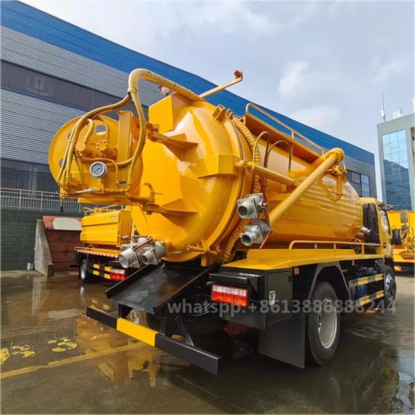 Factory Low-cost  DFAC  6000 Liters   Sewage Suction Truck   High-pressure Cleaning Truck Vacuum tank  Truck