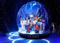 Globo inflable de encargo de la nieve de la Navidad del PVC del LED 0.65m m