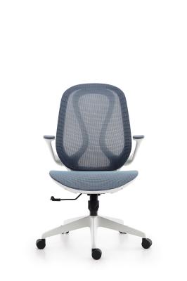 Customization White Grey Mesh Swivel Office Chair MID Back With Armrest