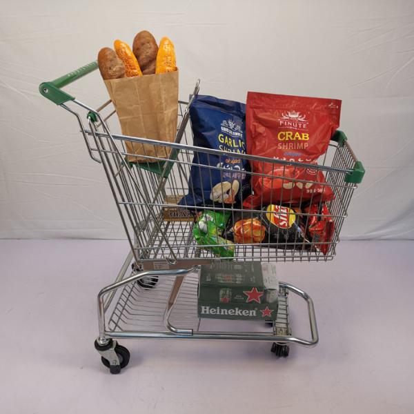 CE 125L Chain Store Supermarket Grocery Cart Metal Wire Trolley