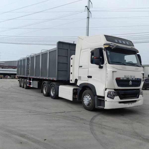 3-Axis 40-100 Tons Box Semi-Trailer Not Self-dumping 1 Year After-sales Service