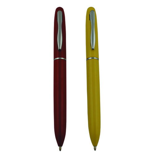 Blue Ink Professional Calligraphy Refillable Metal Pen With Silkscreen Logo