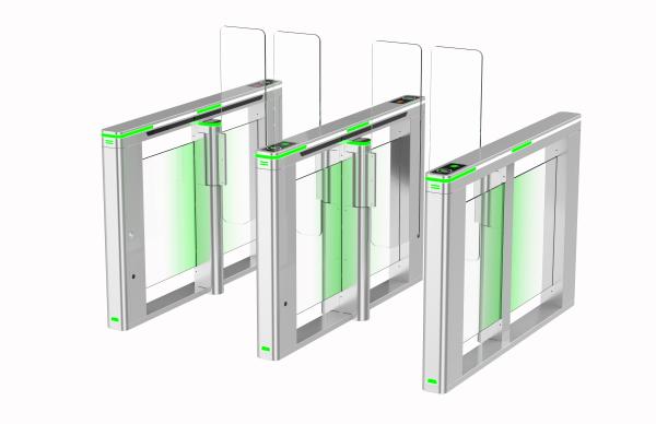 Convenient 220V 10% / 50HZ Cylinder Swing Turnstile For Wheel-Chair Trolley Large Baggage Access Self Closing Security System