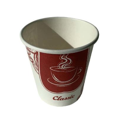 Coupe à chaud en PE recouverte de 6 oz Coupe à papier imprimé à usage unique