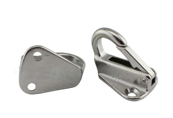 Fixed Eye Plate Stainless Steel Snap Hook For Wall Maritime Boats Rigging Fittings