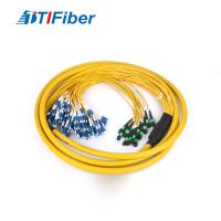 Cordón de remiendo del LC SM MPO con la fibra óptica integrada del conector del UPC