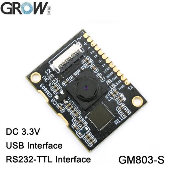Серия GROW GM803 Малый дешевый DC3.3V USB/TTL232 Интерфейс Сканер штрих-кода Модуль 1D/2D QR Barcode Reader PDF417 для Arduino
