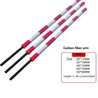 100% Duty Cycle 1m to 4m Length Automatic Boom Barrier Gate Carbon Fiber Round Arm