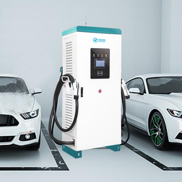 Smart Ocpp Public 60kw EV Charger 3 Phase 380V With Double Plug