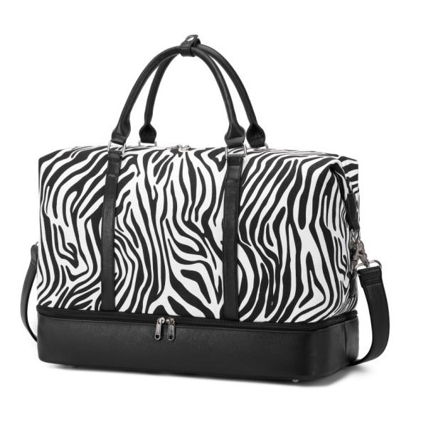 Women'S Travel Bag Striped Travel Bag Yoga Dry Wet Separation Bag Travel Bag
