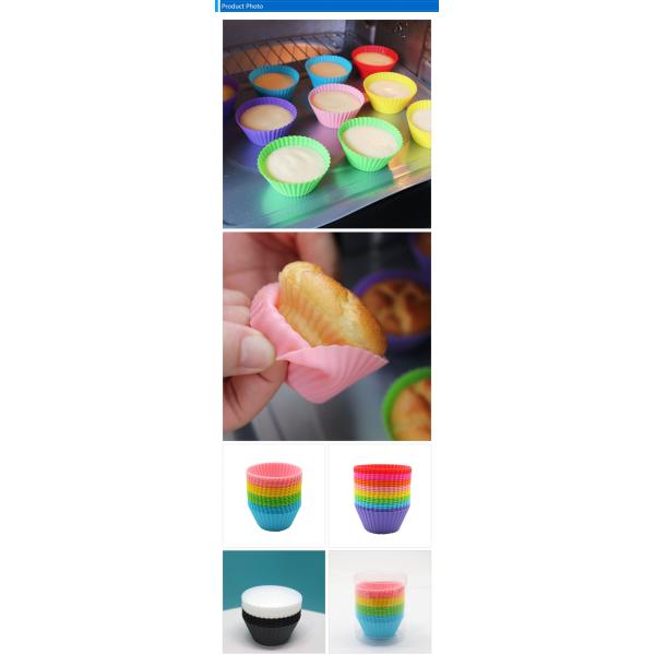 24pcs/12pcs pack Customized Logo Acceptable Silicone Non-stick Cupcake Liners for Party