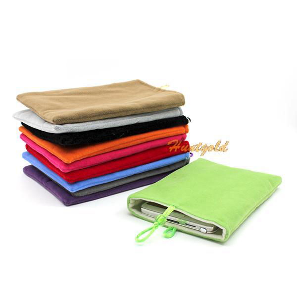 7 Inch Flannelette Lint Storage Bags For Mobile Phone / Power Bank