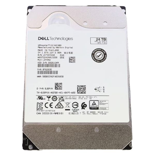 Dell 24TB Capacity SAS 12Gbps 7.2K RPM Hard Disk for Enterprise Server Storage