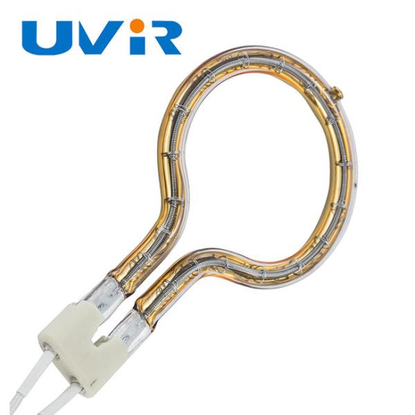 2000W Gold Coated Quartz Ring Infrared Lamp 8mm Diameter