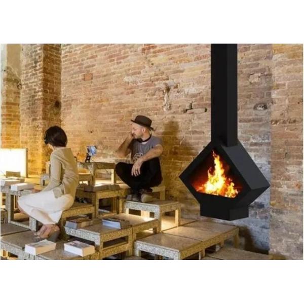 Indoor Wood Burning Suspended Fireplace Ceiling Mounted Hanging Stove