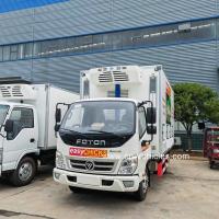 Foton 4X2 Day Old Chick Transport Truck , Small Refrigerated Box Truck