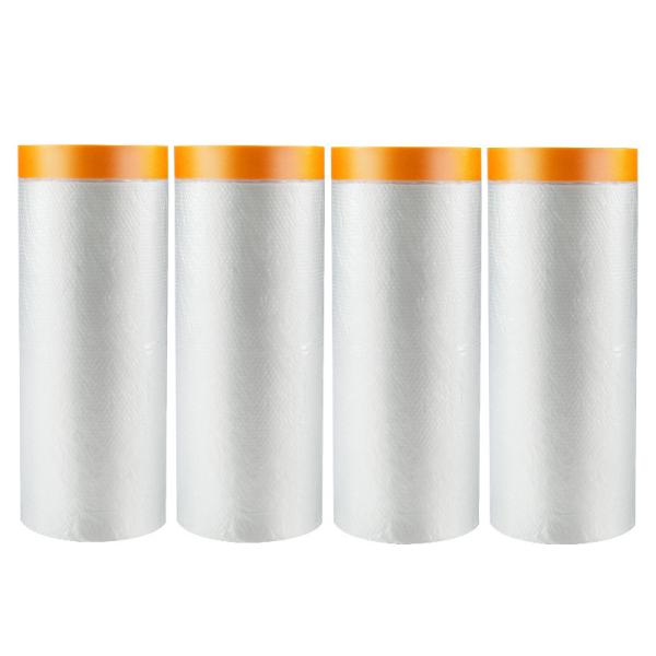 Filme de mascaramento de plástico para automóveis preenchido com fita adesiva HDPE, solúvel em água, mascaramento para cuidados de automóveis