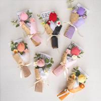 Cross border popular handmade crochet carnation knitting yarn flower rose gift box Mother's Day finished bouquet gift